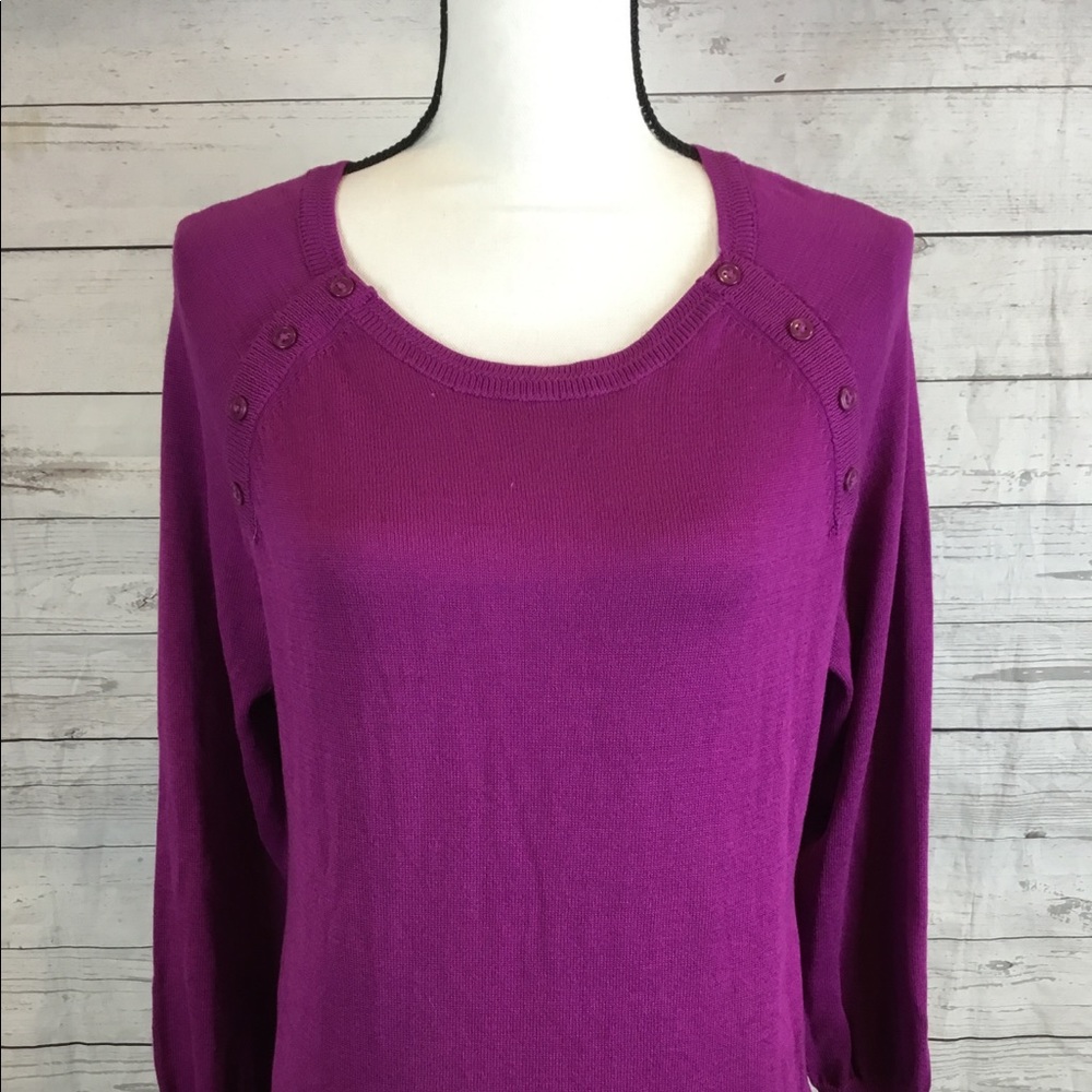 Kenneth Cole  knit woman sweater L Purple
